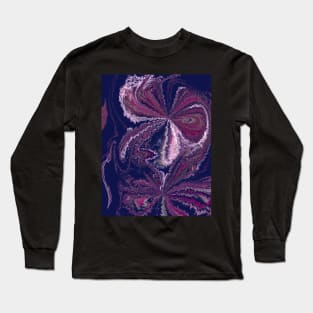 Blue and Purple Fantasy Pattern Long Sleeve T-Shirt